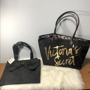 Victoria Secrets Signature Logo Tote & NWT La Senza Bow Tote Bag